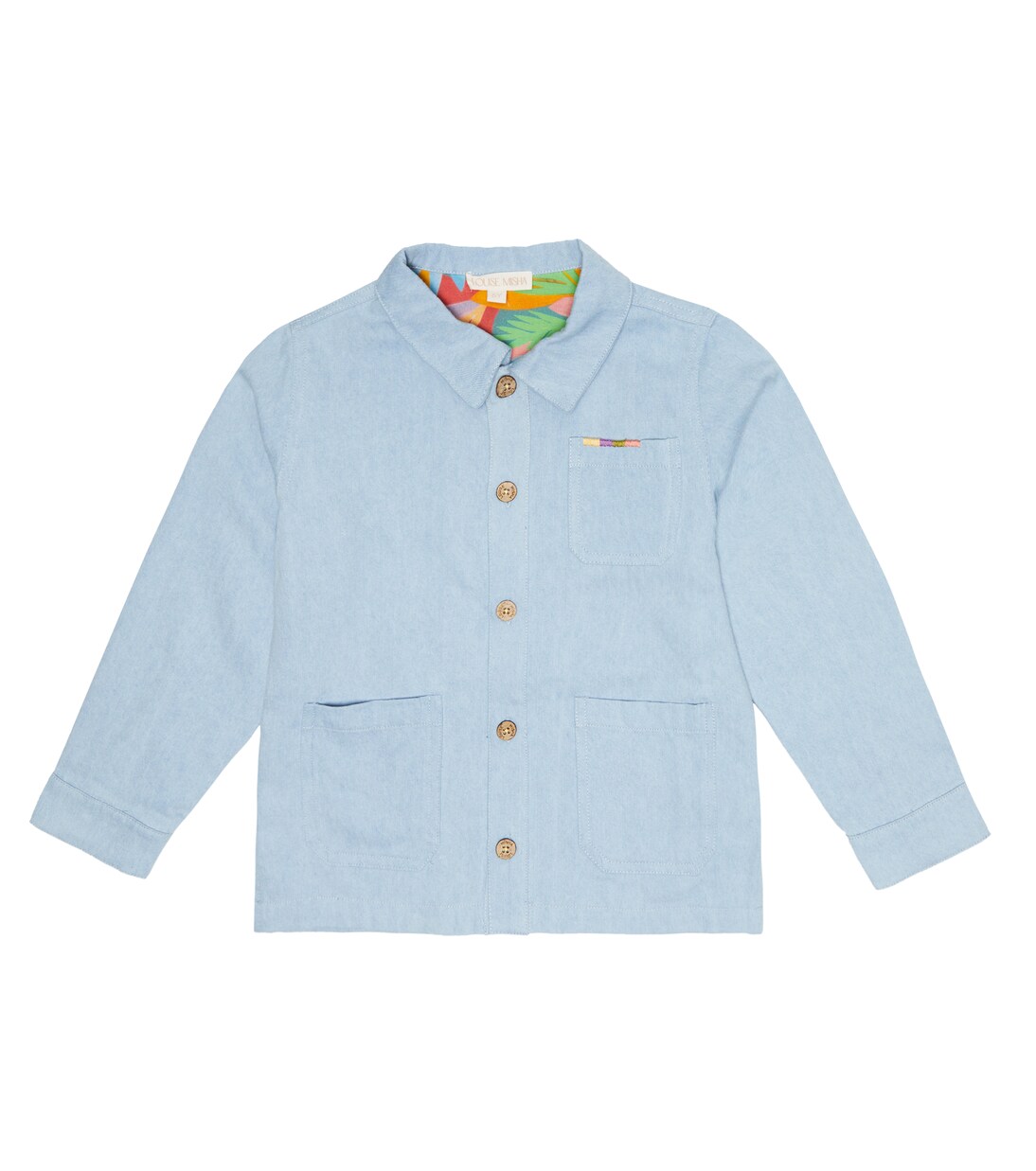 Raphael embroidered denim jacket | Louise Misha