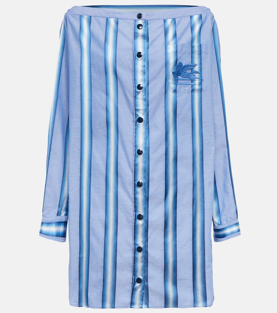 Striped off-shoulder minidress | Etro