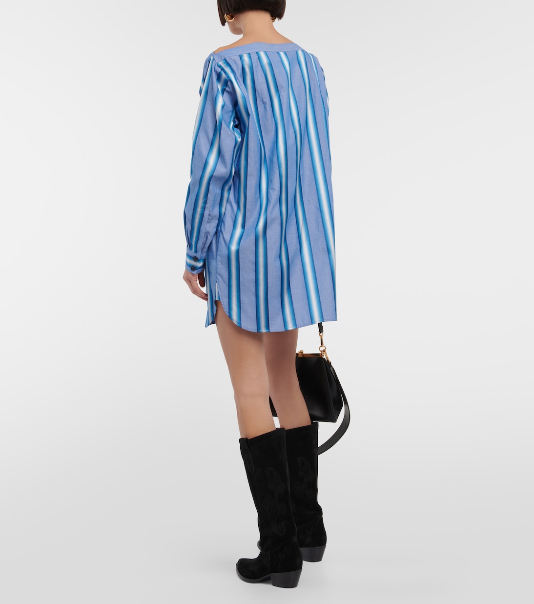 Striped off-shoulder minidress | Etro