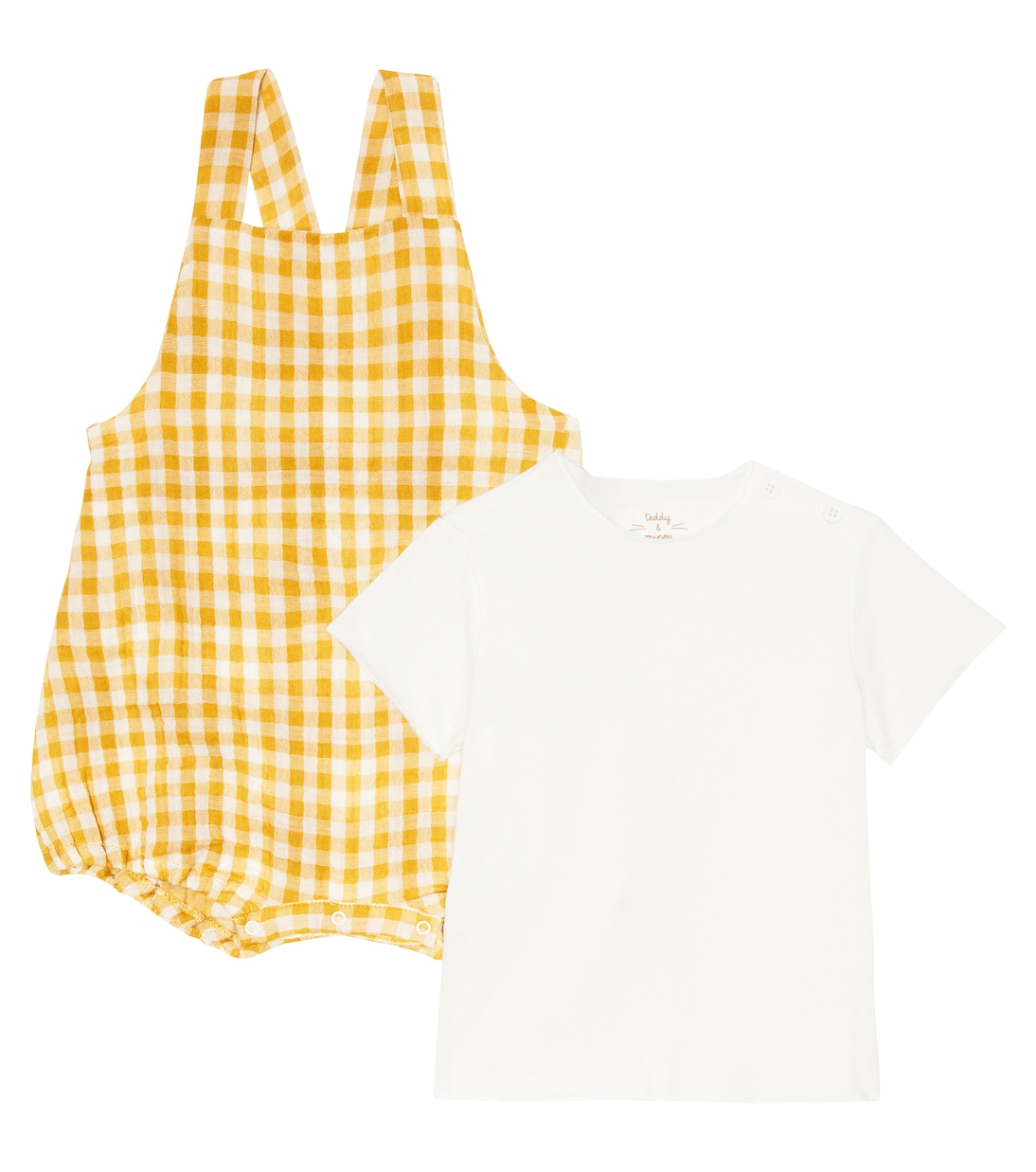 Baby cotton T-shirt and playsuit set | Il Gufo