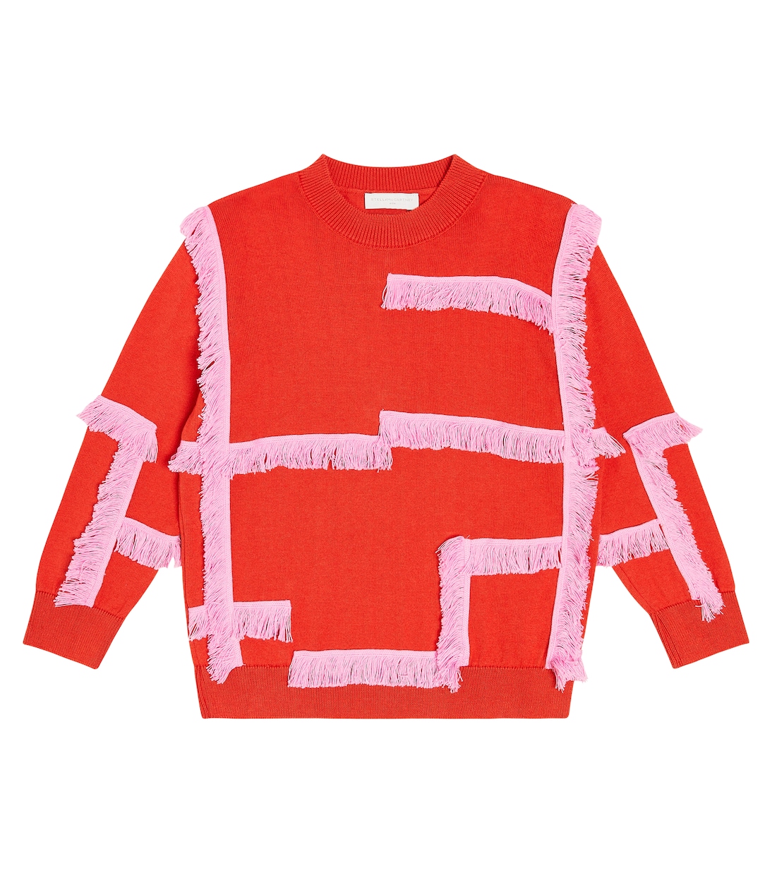 Fringed cotton and wool sweater | Stella McCartney Kids