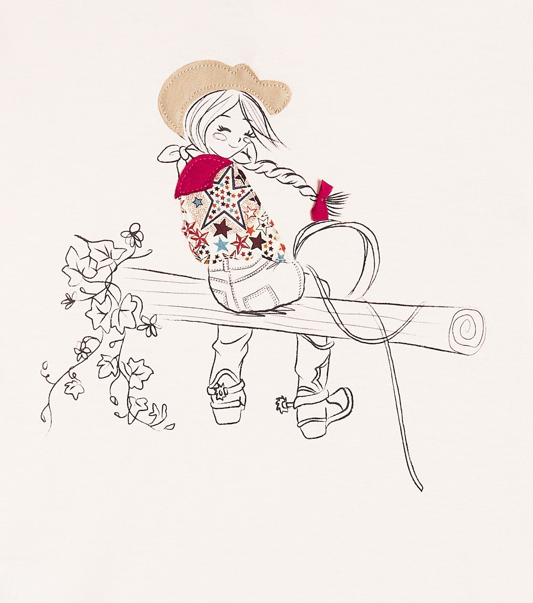 Appliqué cotton jersey T-shirt | Il Gufo