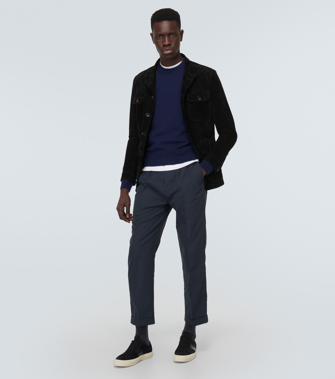 Cotton and silk straight pants | Tom Ford