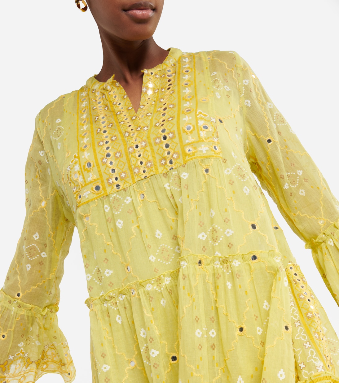 Robe en coton à broderies anglaises | Juliet Dunn