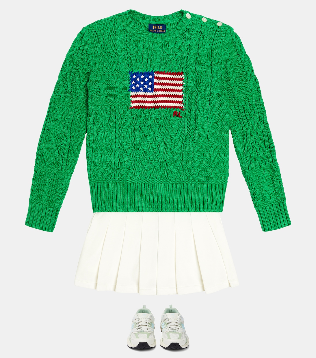 Cable-knit cotton sweater | Polo Ralph Lauren Kids