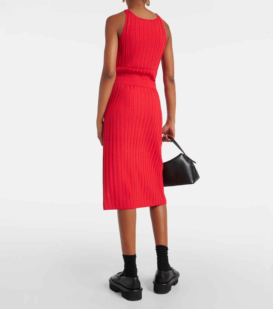 Falda midi de punto acanalado | Joseph