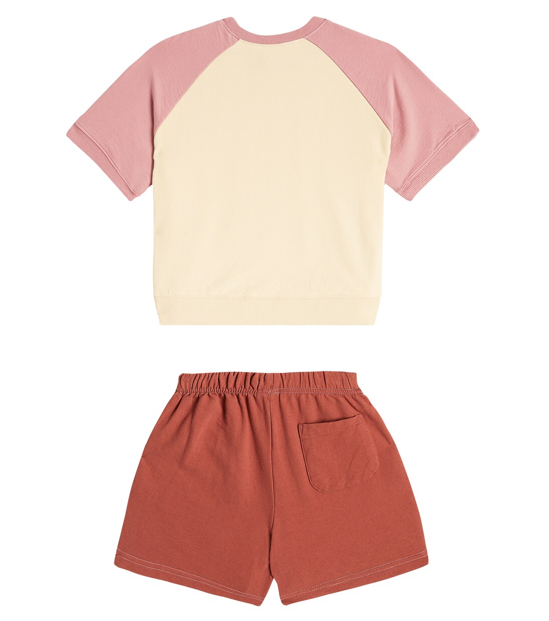 Printed cotton jersey T-shirt and shorts set | Jellymallow