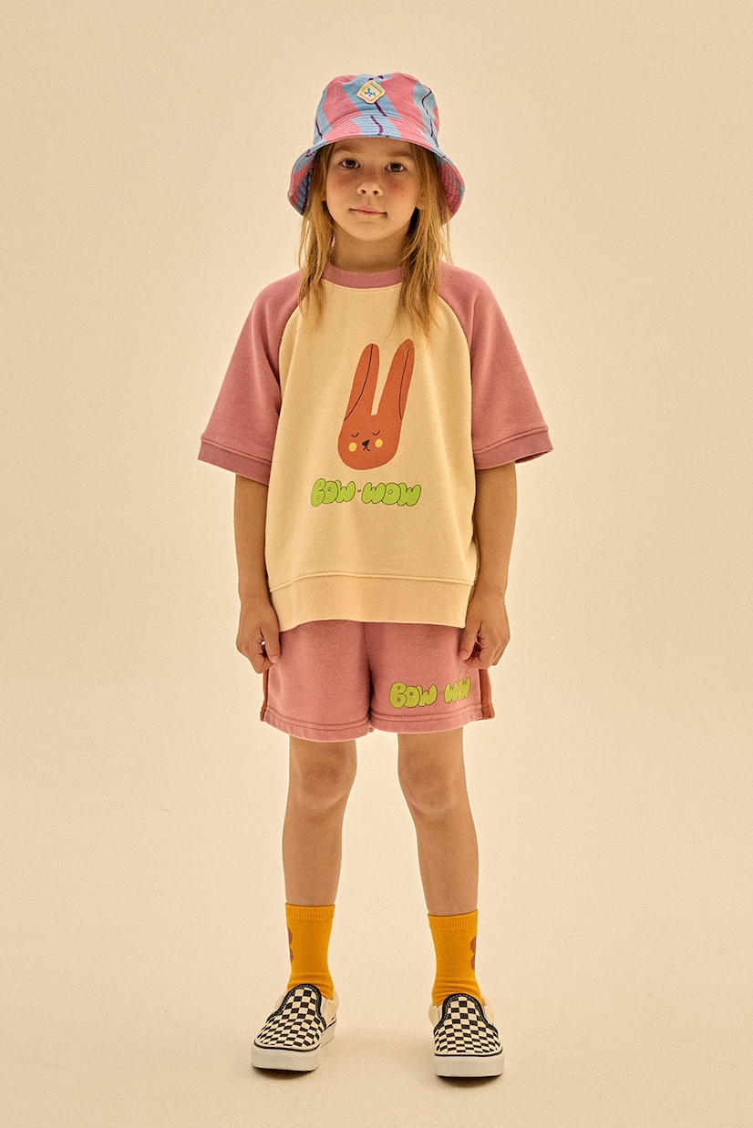 Printed cotton jersey T-shirt and shorts set | Jellymallow