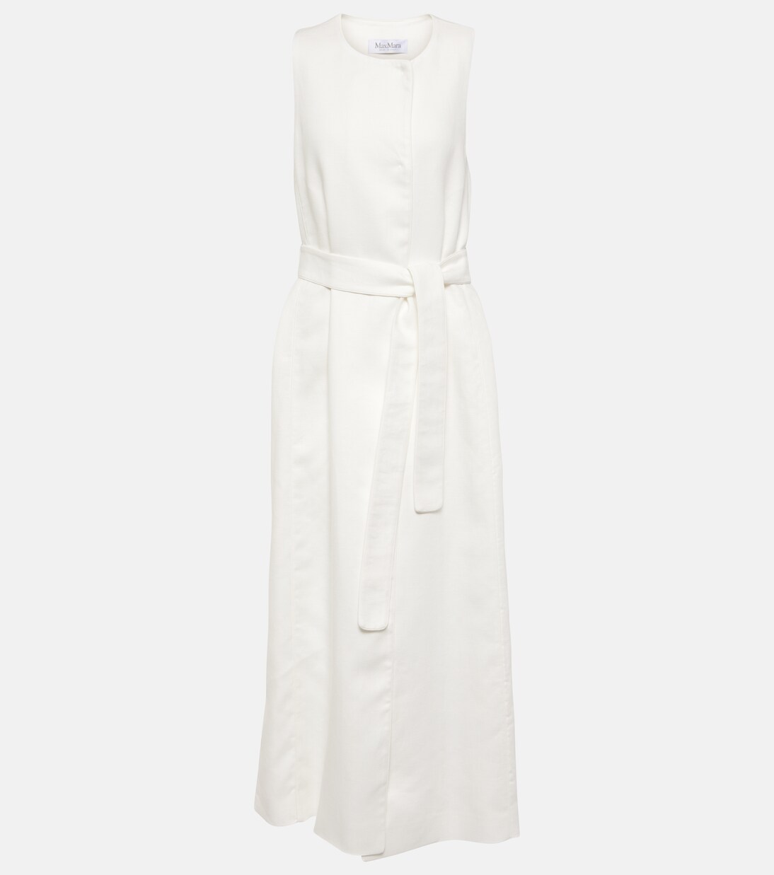 Robe portefeuille midi Aureo en lin | Max Mara