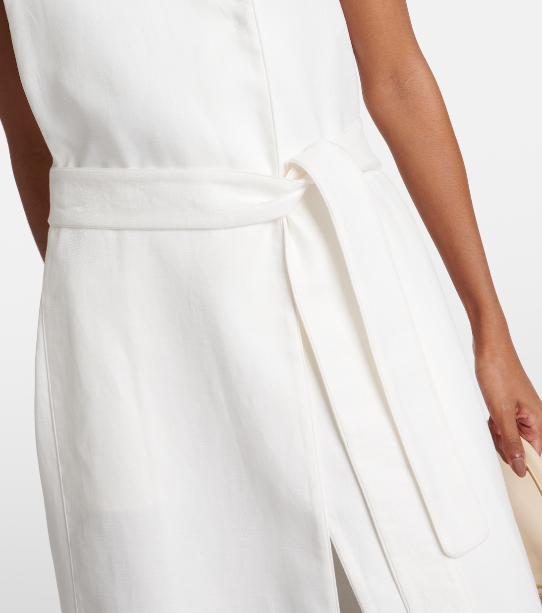 Robe portefeuille midi Aureo en lin | Max Mara