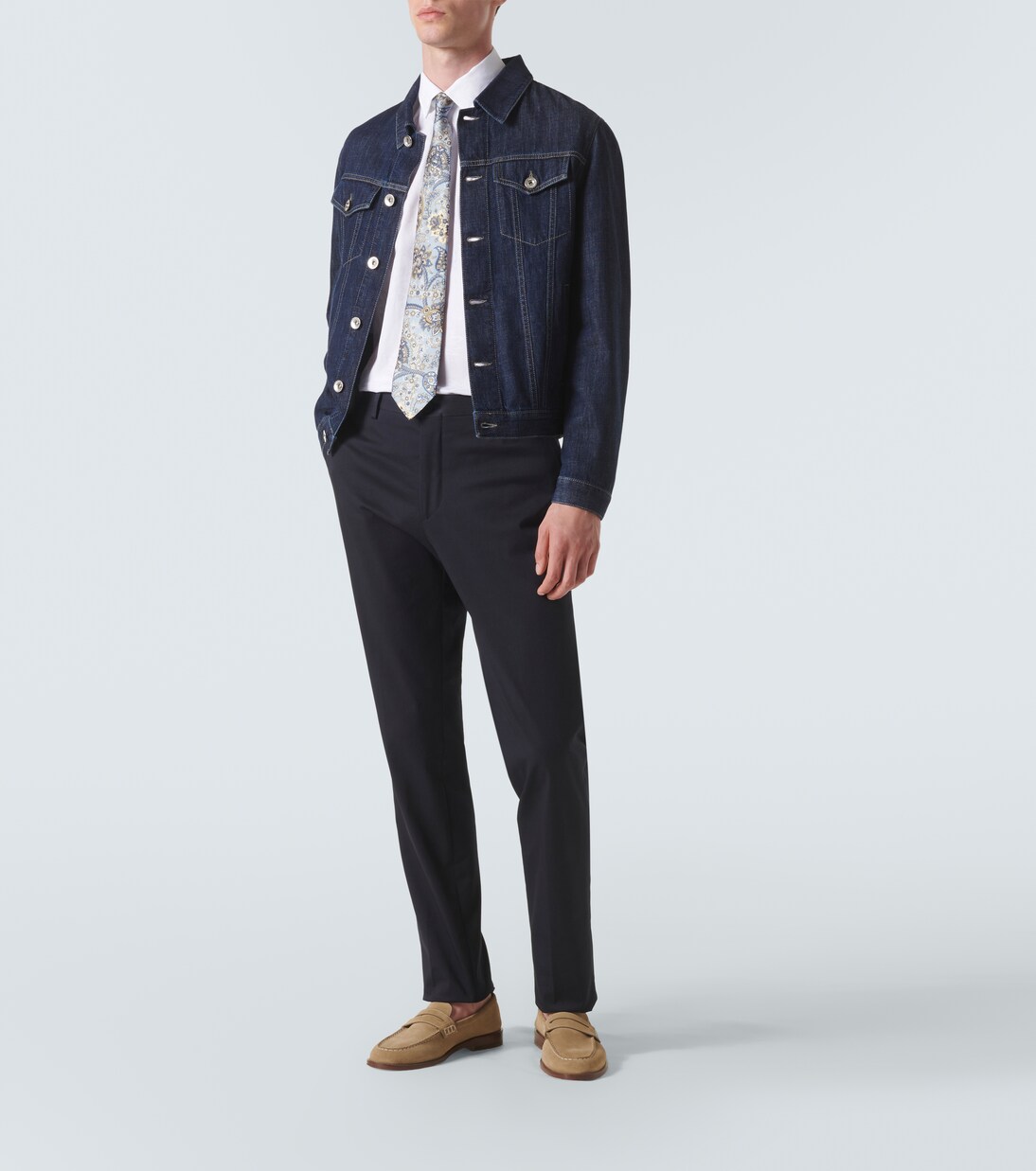 Floral cotton jacquard chinos | Etro