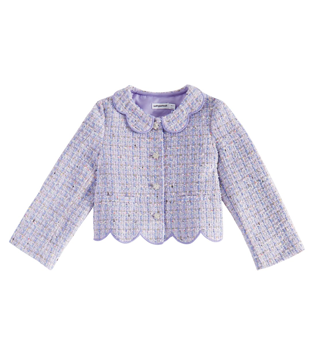 Scalloped bouclé jacket | Self-Portrait Kids