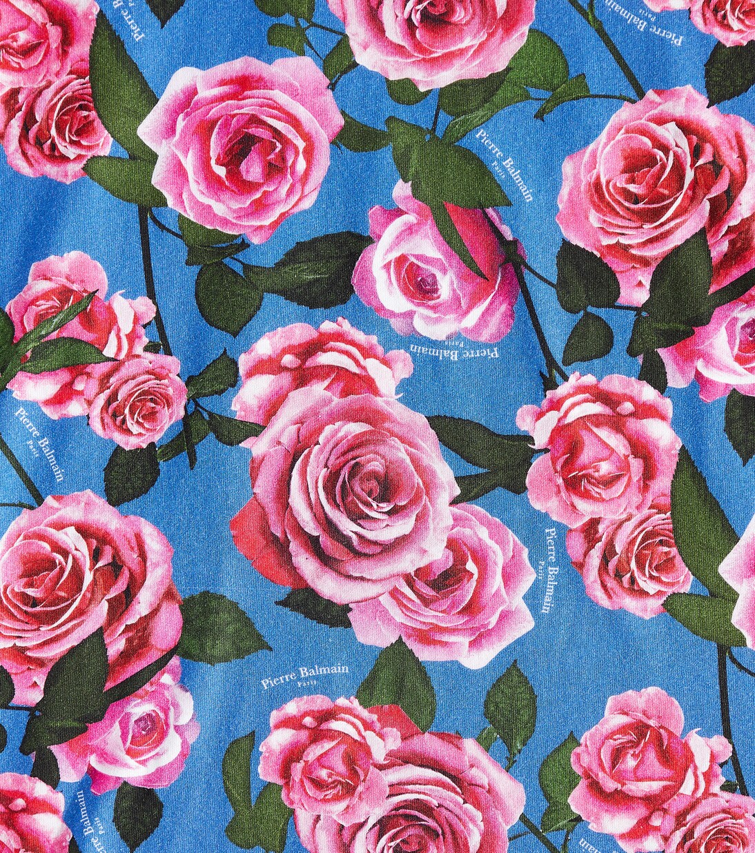 Robe t-shirt en coton à fleurs | Balmain Kids