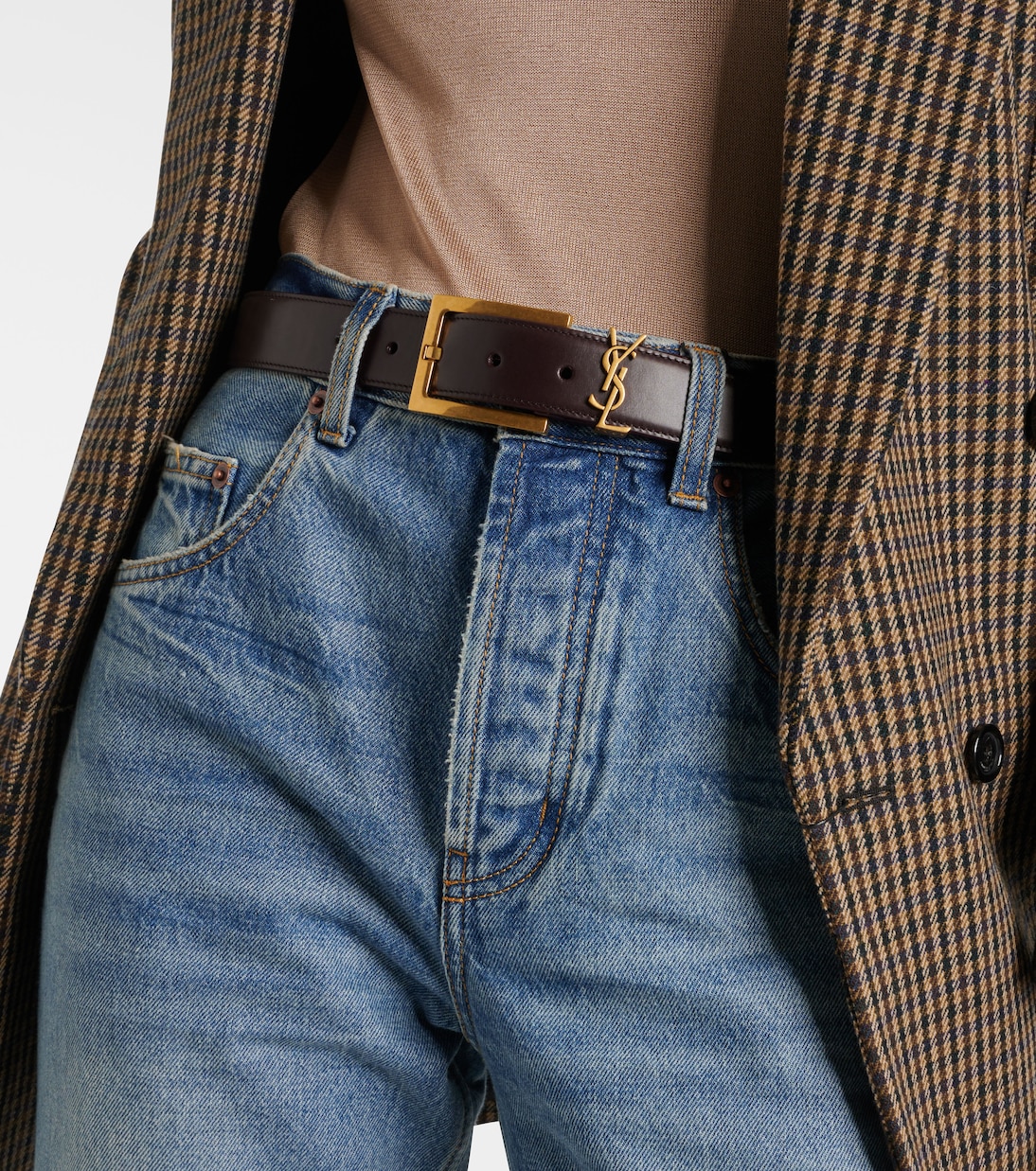 Ceinture Cassandre 30mm en cuir | Saint Laurent