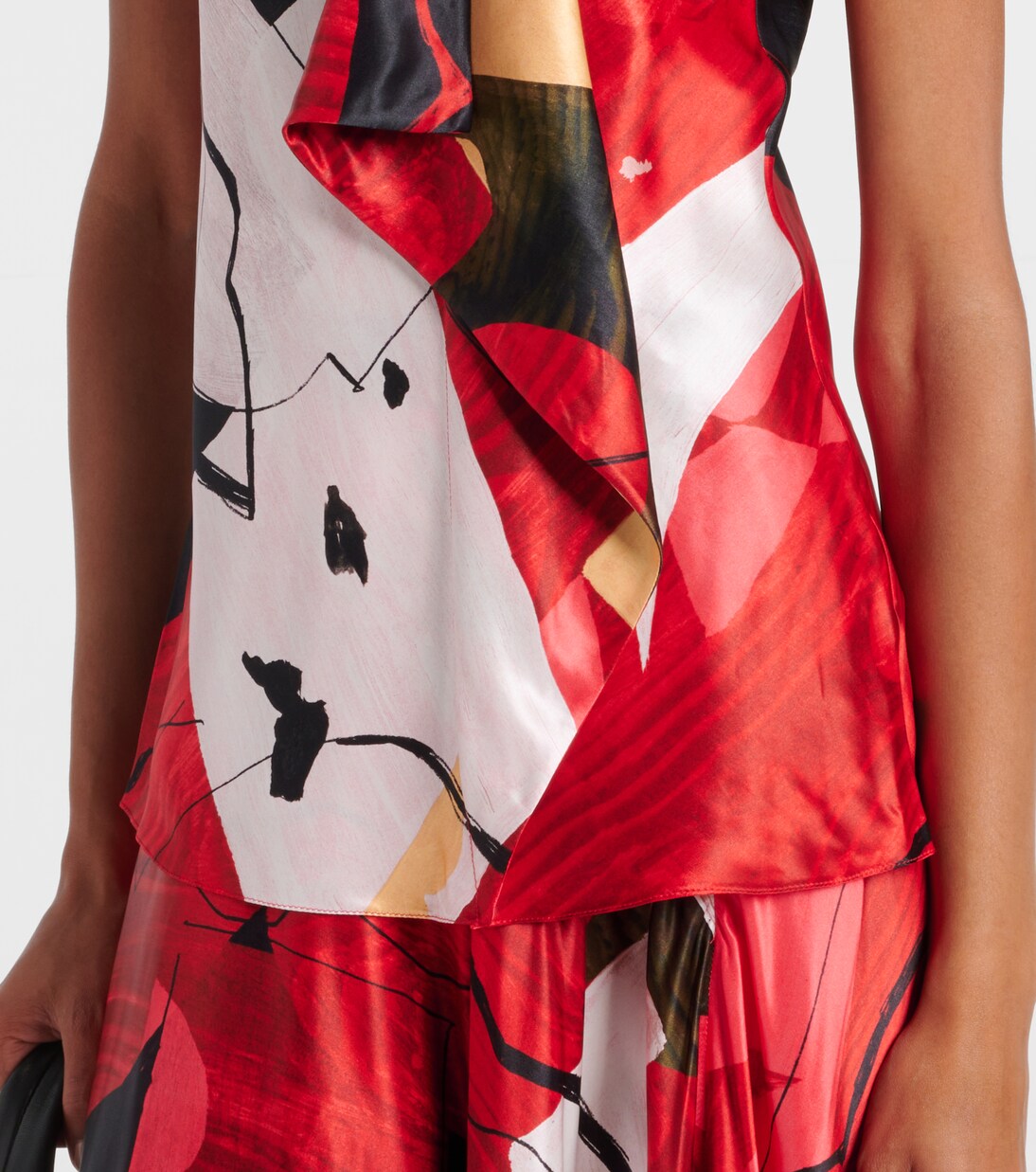 Bedrucktes Top Kiara aus Satin | Roksanda