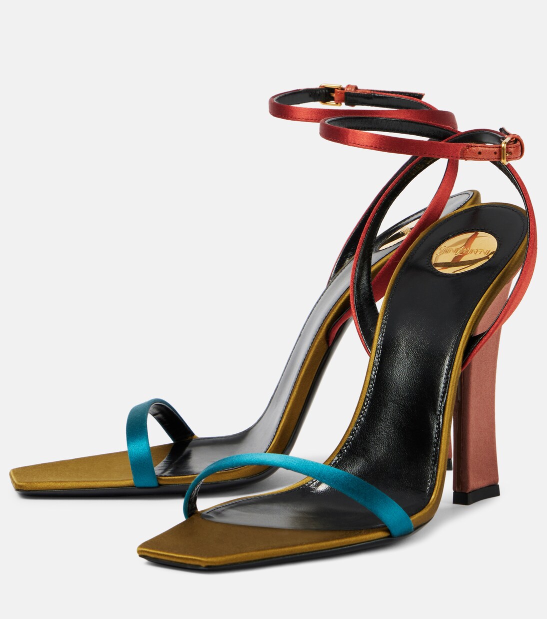 Dominique 110 crêpe satin sandals | Saint Laurent