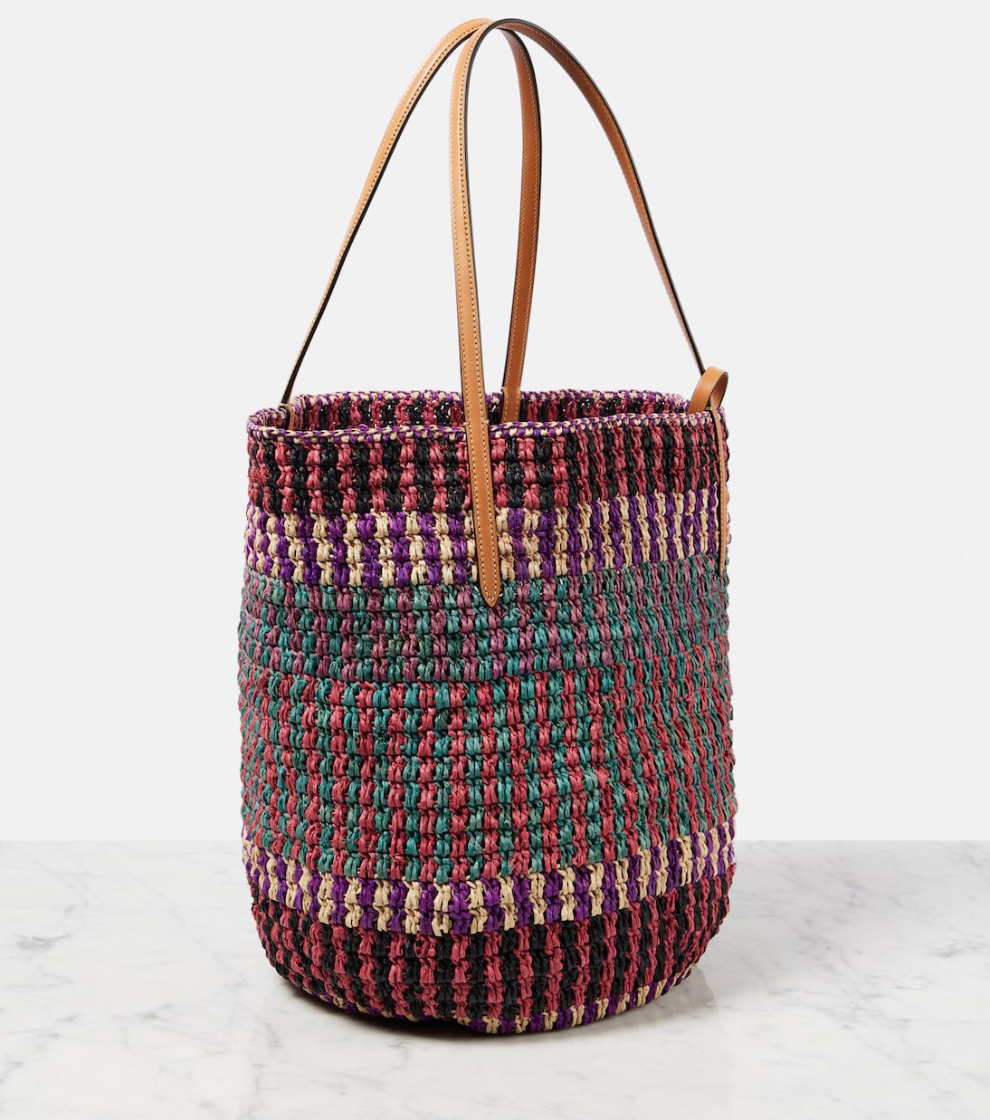 Tote Bag VLogo Signature Large aus Stroh | Valentino Garavani