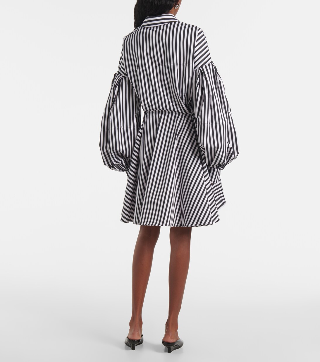 Robe midi rayée en coton | Nina Ricci