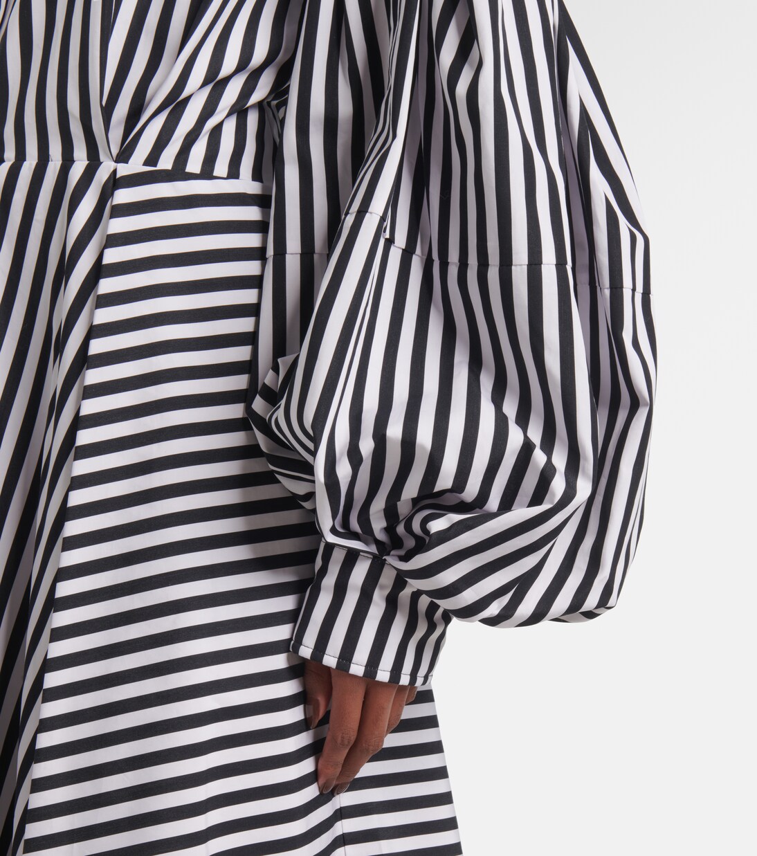 Robe midi rayée en coton | Nina Ricci