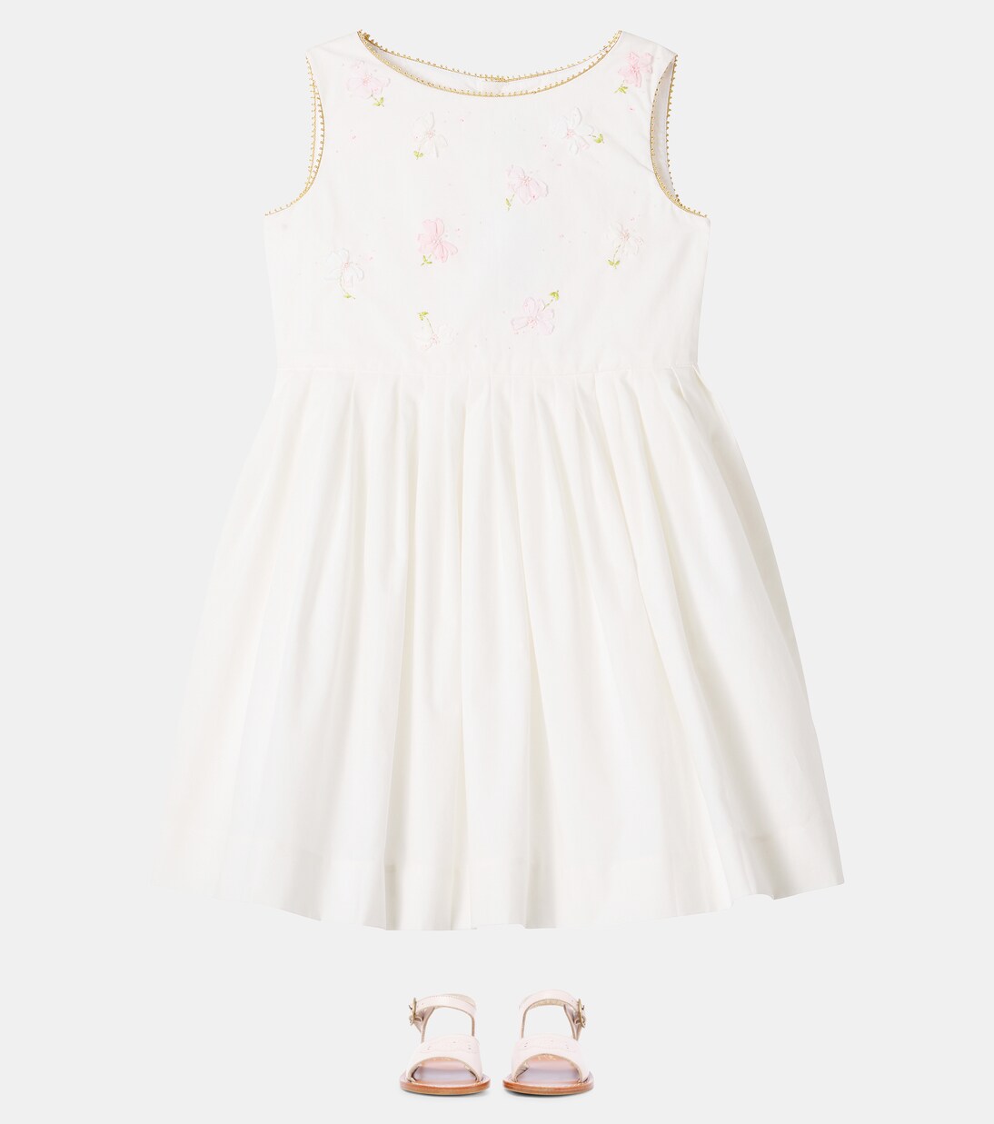 Robe Alina en coton à fleurs | Bonpoint