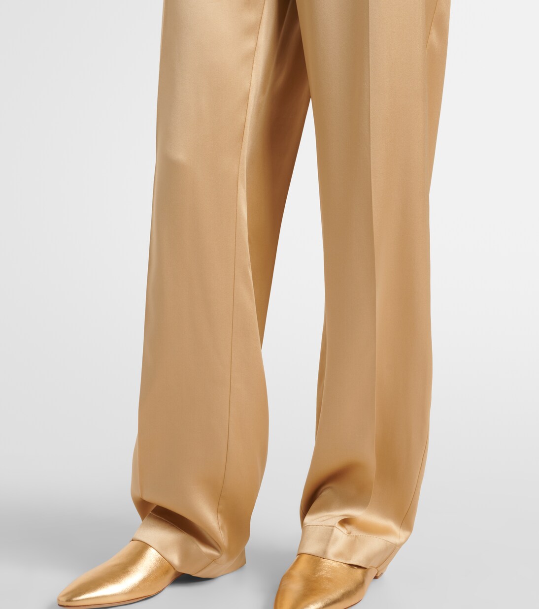 Pantalon droit Tawa en satin de soie | Joseph