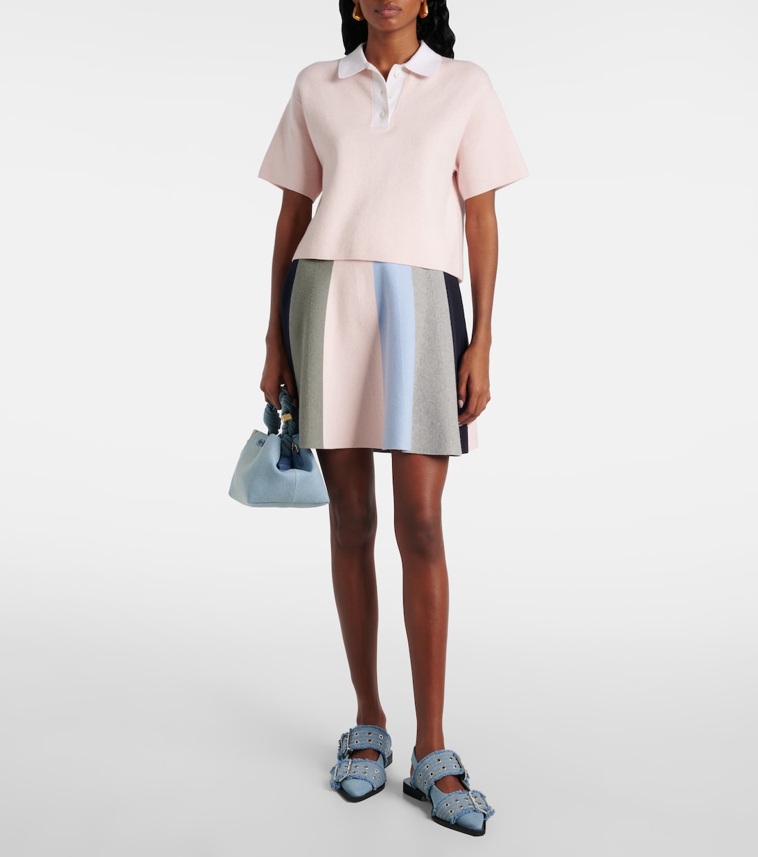 Ballerinas Feminine Buckle aus Denim | Ganni