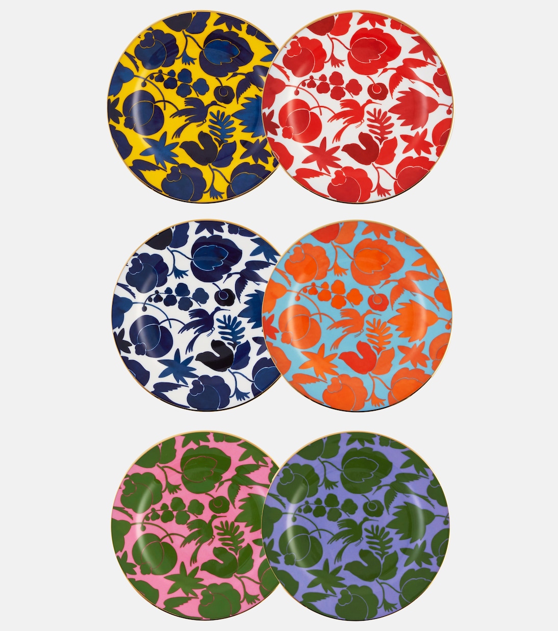 Wildbird set of 6 dessert plates | La DoubleJ