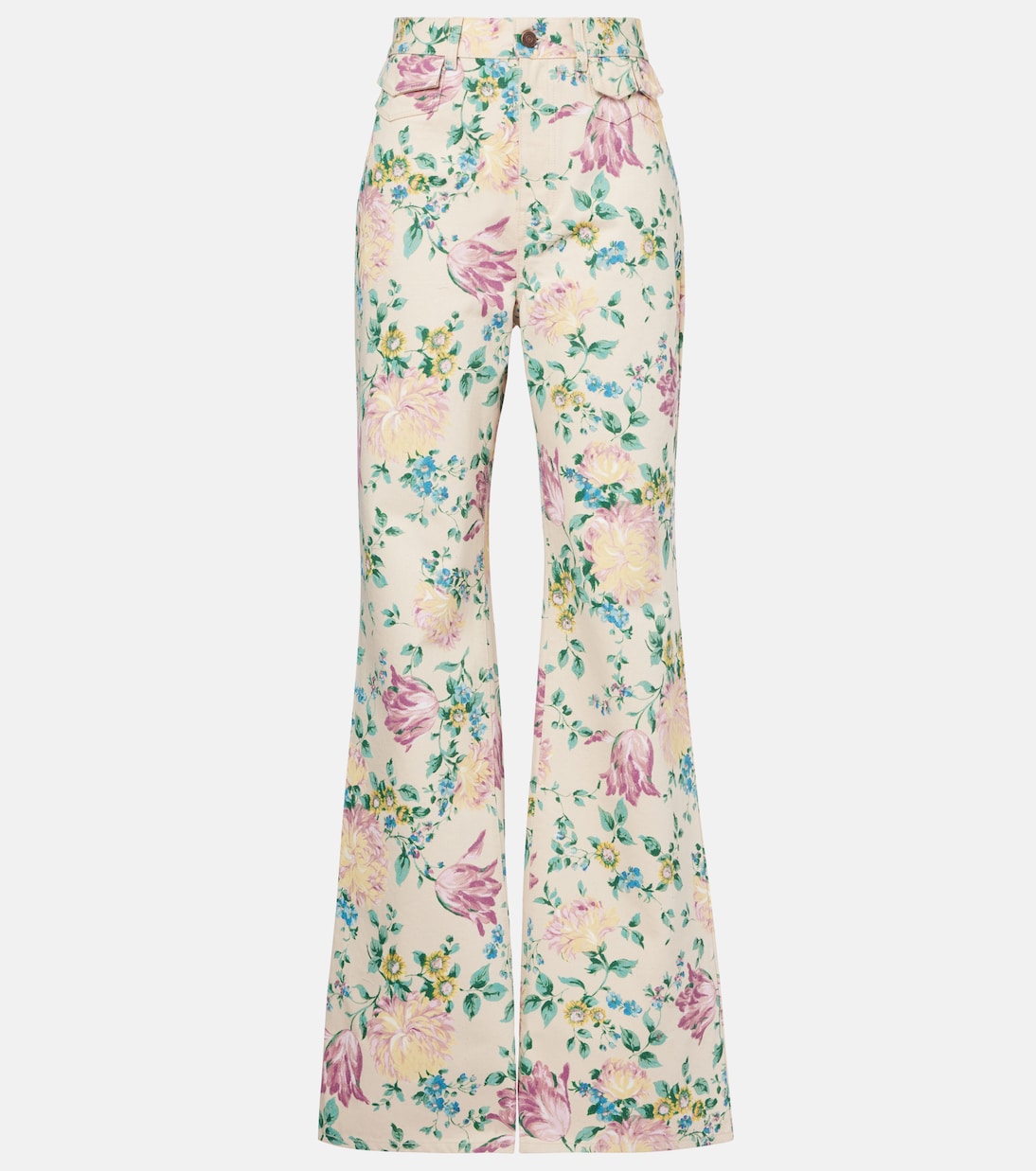 Floral high-rise flared jeans | Chloé