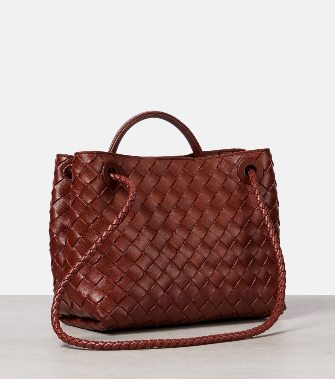 Andiamo Intrecciato Small leather tote bag | Bottega Veneta