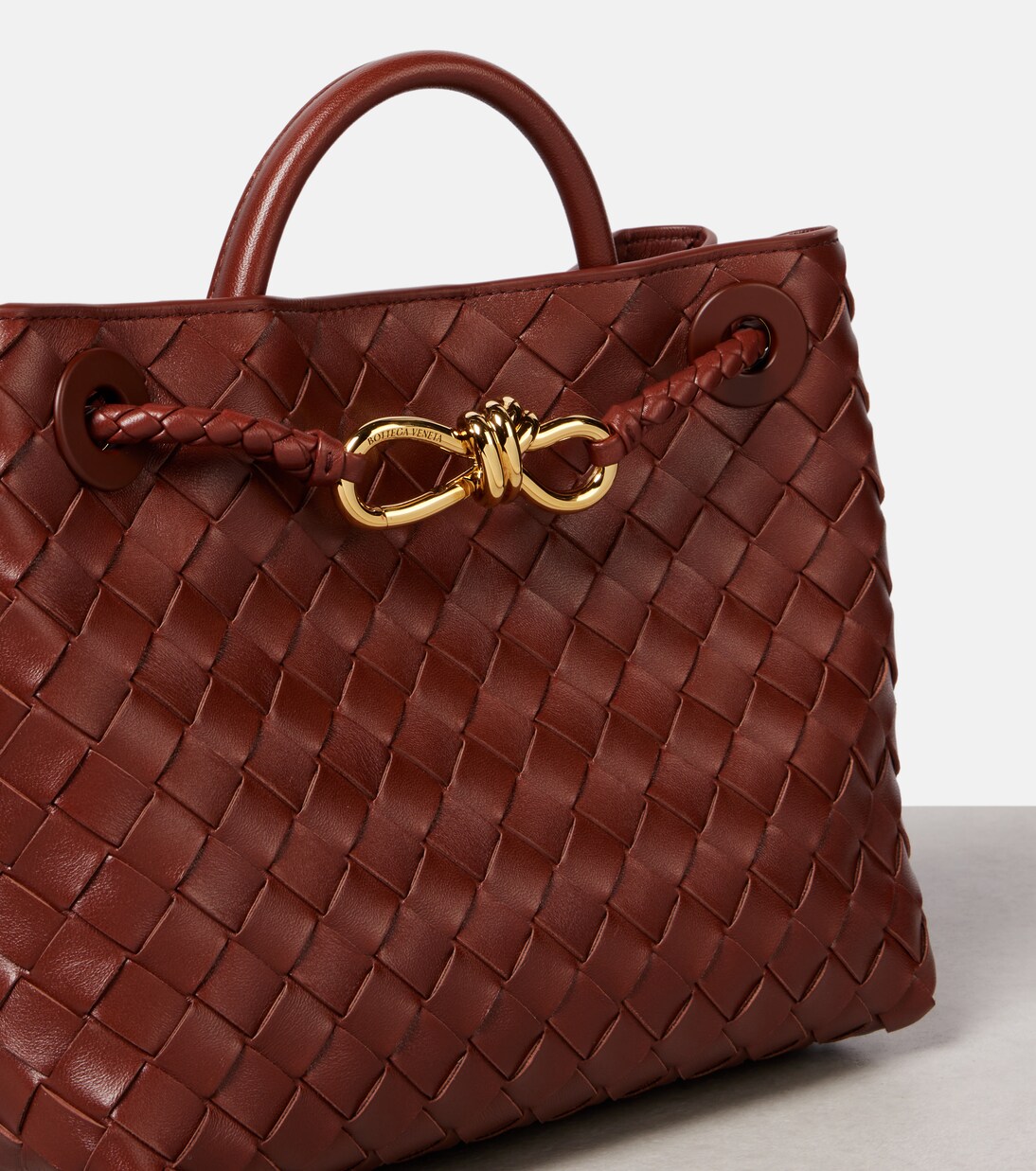 Andiamo Intrecciato Small leather tote bag | Bottega Veneta