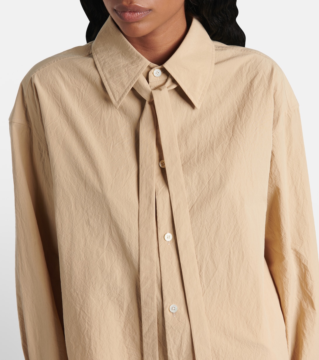 Camisa de algodón con lazada | Lemaire