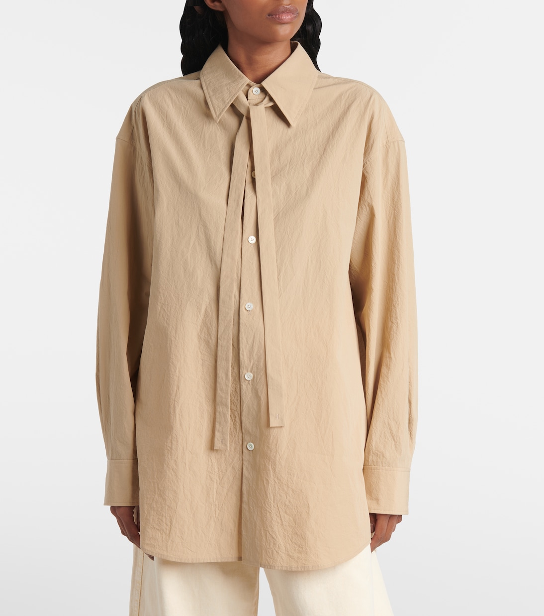 Camisa de algodón con lazada | Lemaire