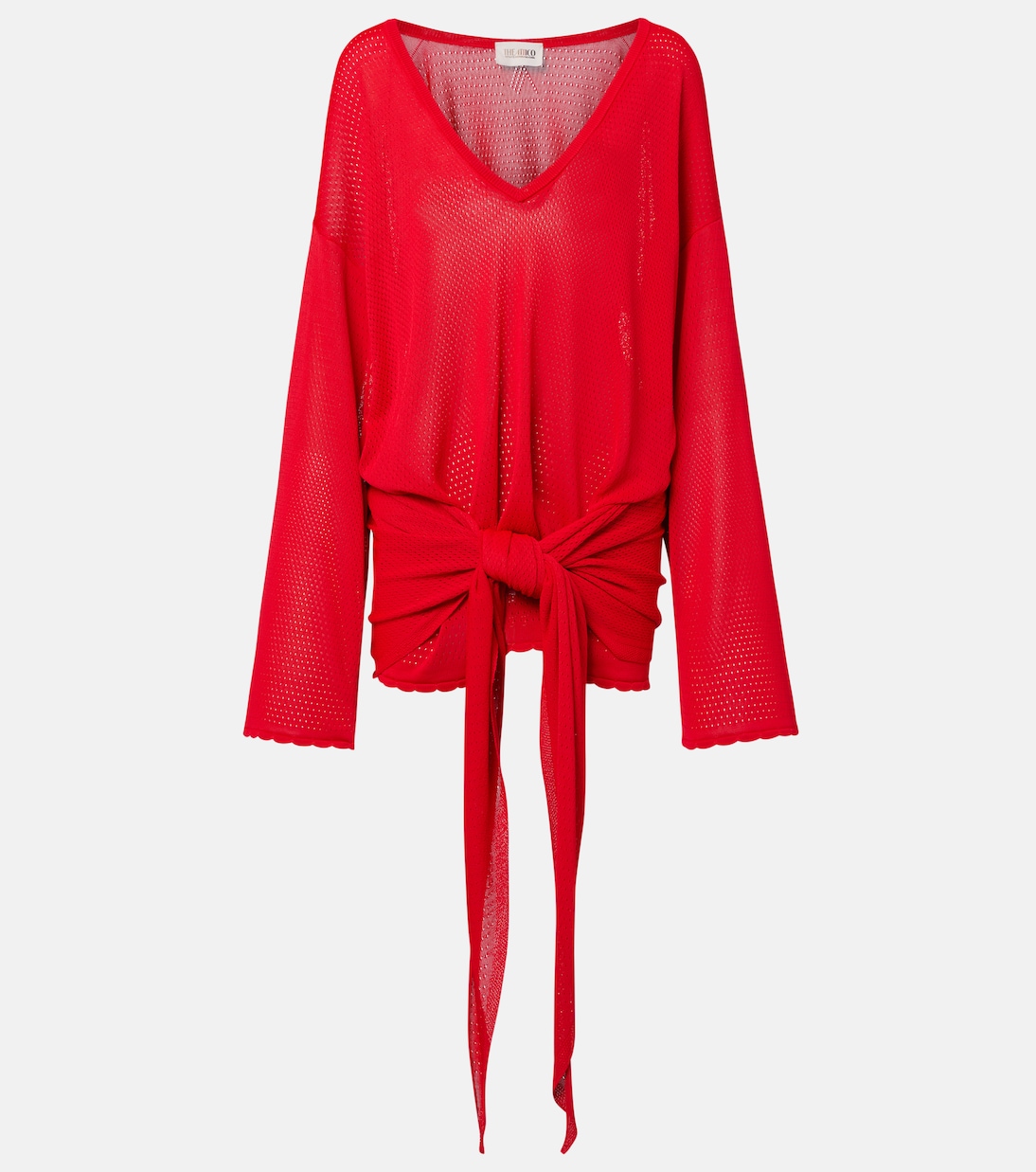 Gathered open-knit minidress  | The Attico