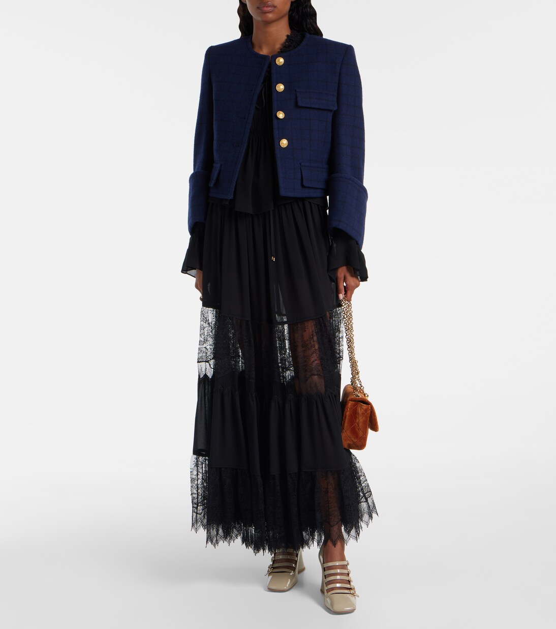 Chloé Heritage Small velvet shoulder bag | Chloé