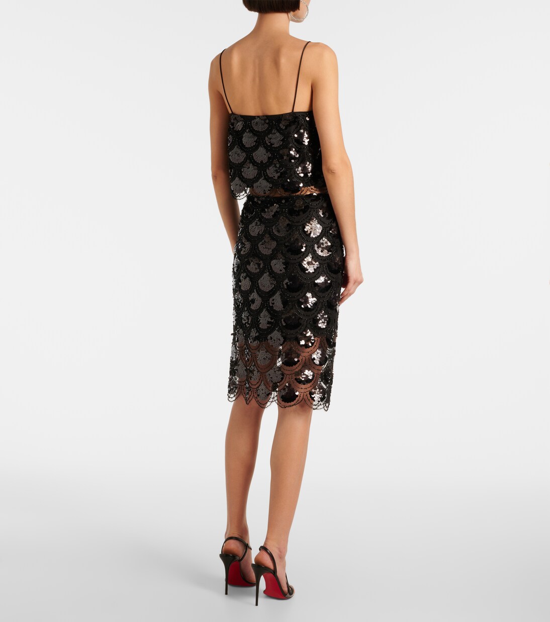 Cropped-Top mit Pailletten | Rotate