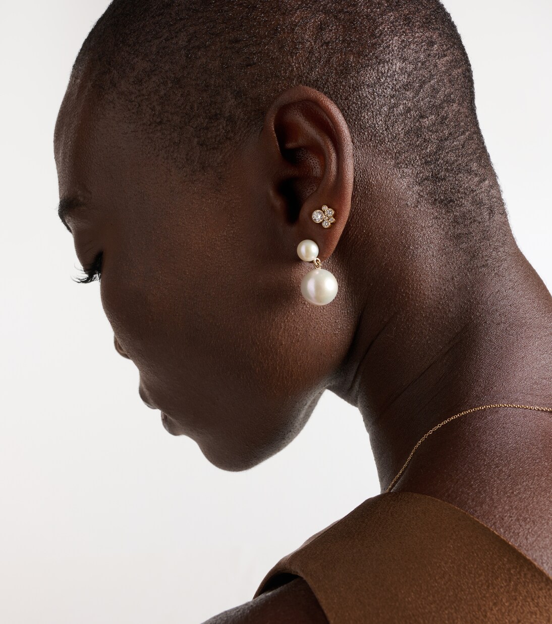 Einzelner Ohrring Bisou Diamant aus 18kt Gelbgold (750/1000) mit Diamanten | Sophie Bille Brahe