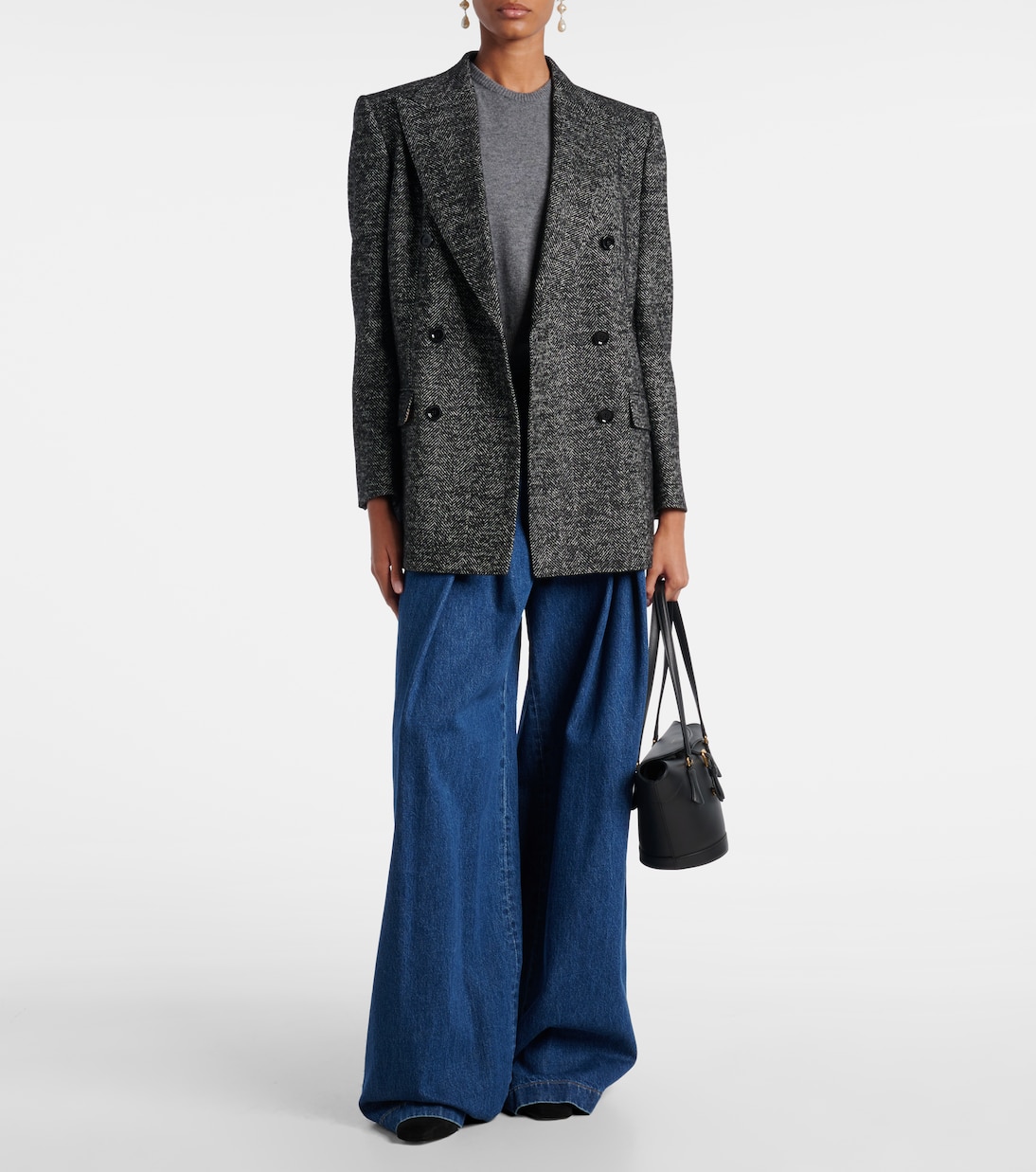 Chaqueta cruzada en mezcla de lana | Dolce&Gabbana