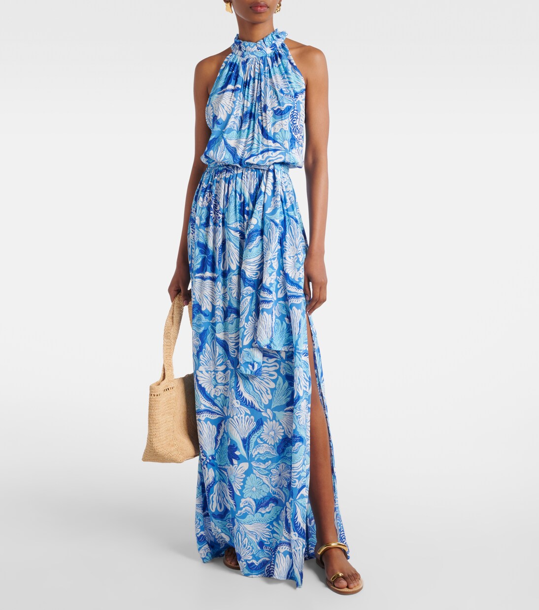 Robe longue Bianca imprimée | Poupette St Barth