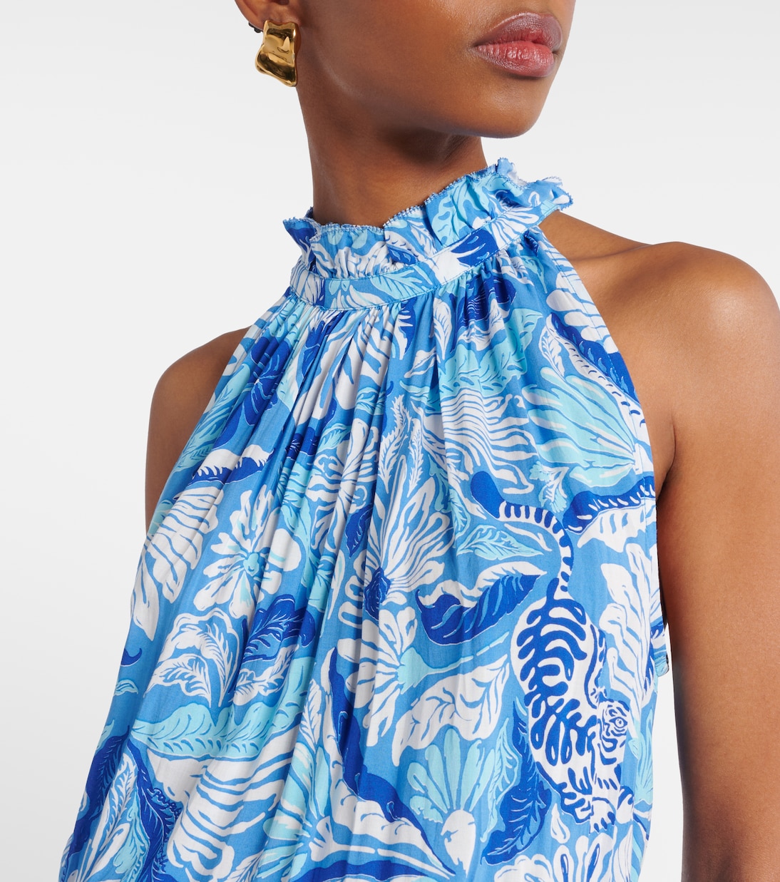 Robe longue Bianca imprimée | Poupette St Barth