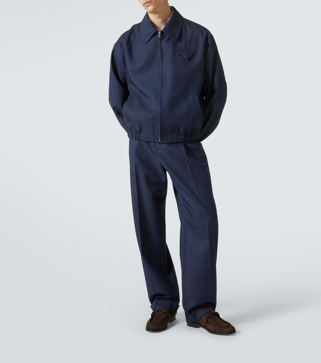 Wool drill wide-leg pants | Bottega Veneta