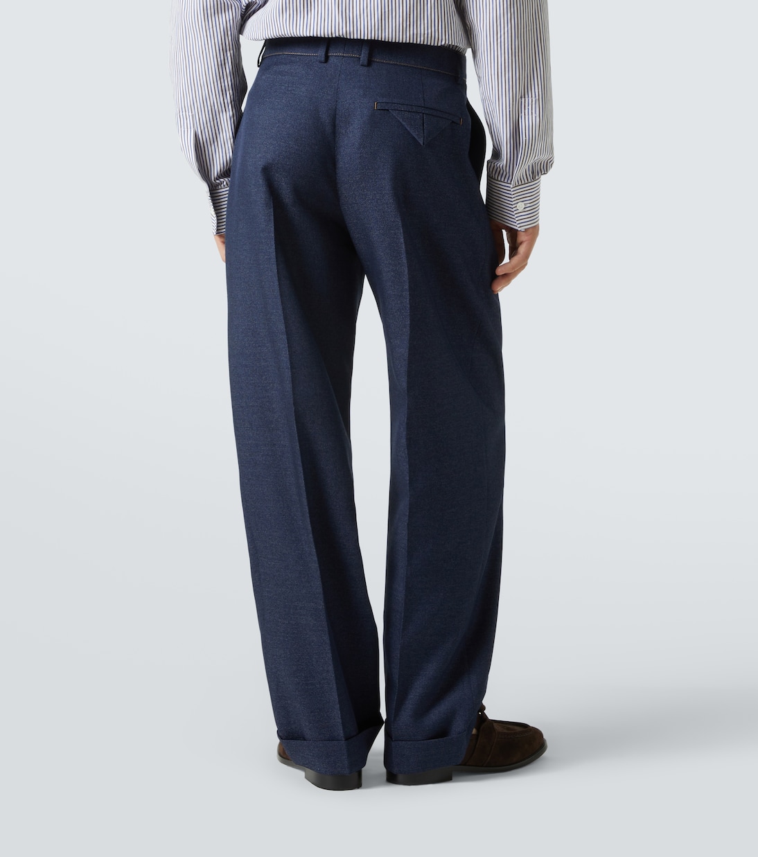Wool drill wide-leg pants | Bottega Veneta