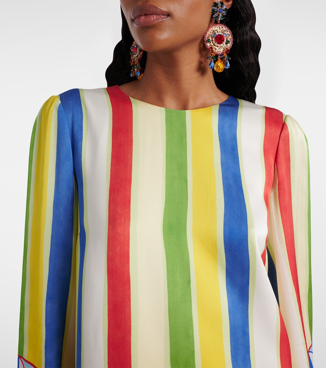 Printed silk-blend minidress  | Dolce&Gabbana