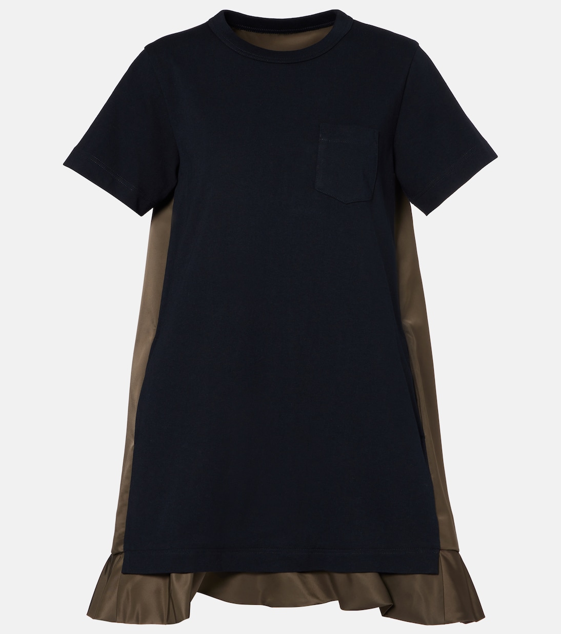 Jersey and twill minidress | Sacai