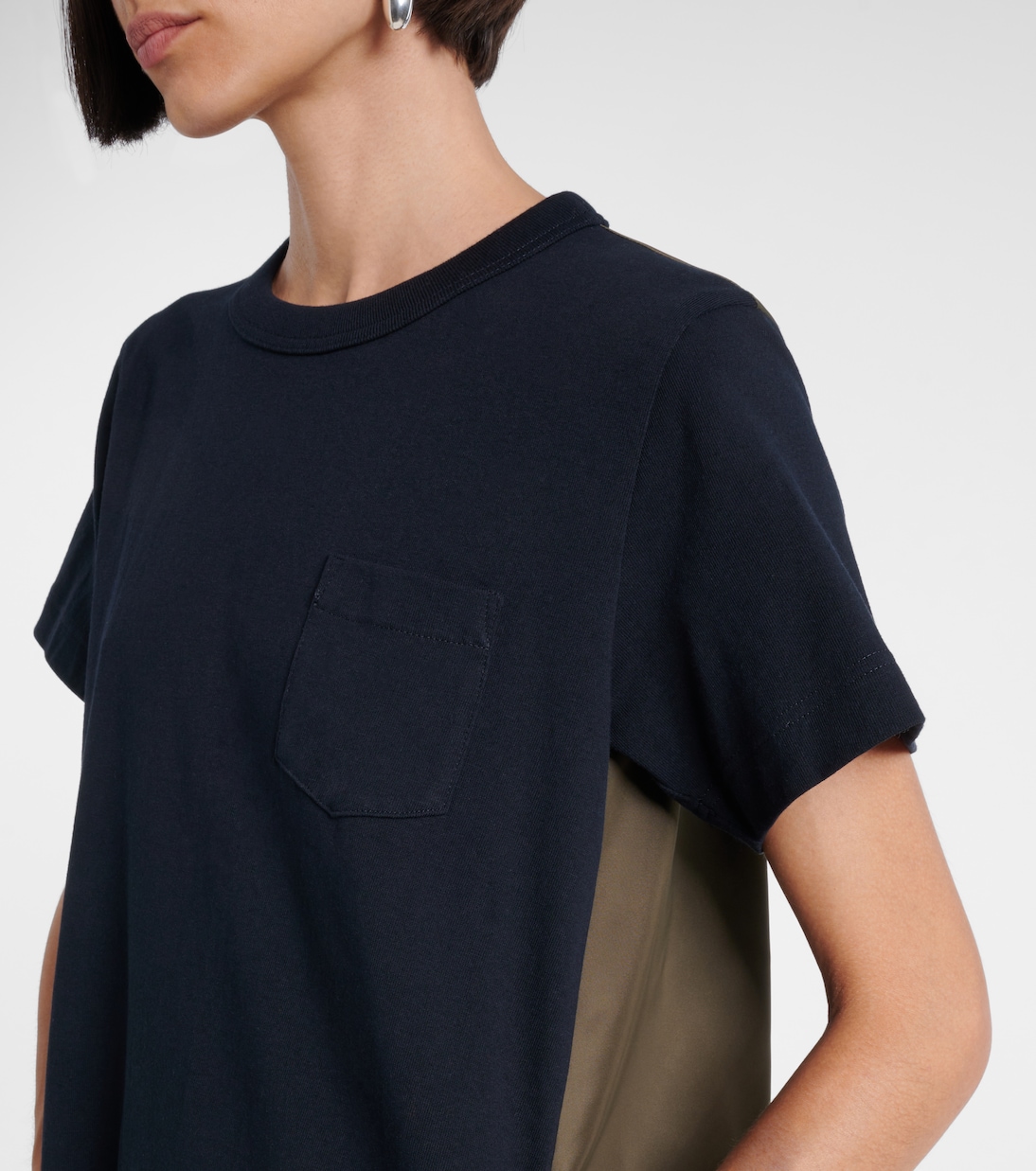 Jersey and twill minidress | Sacai