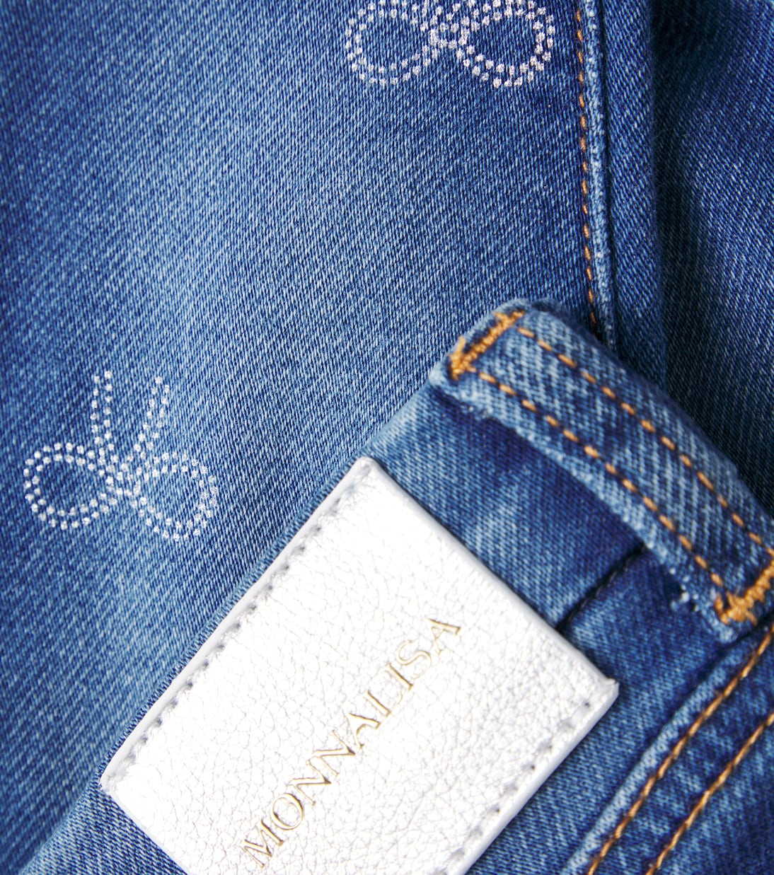 Baby bow-detail jeans | Monnalisa