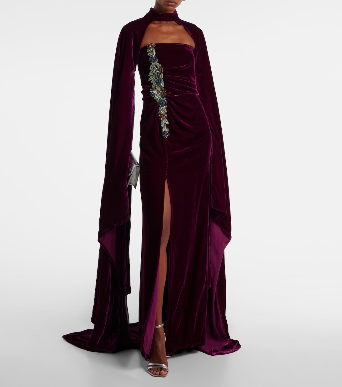 Embellished strapless gown  | Costarellos