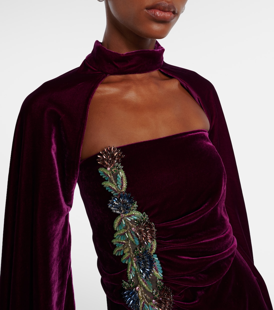 Embellished strapless gown  | Costarellos