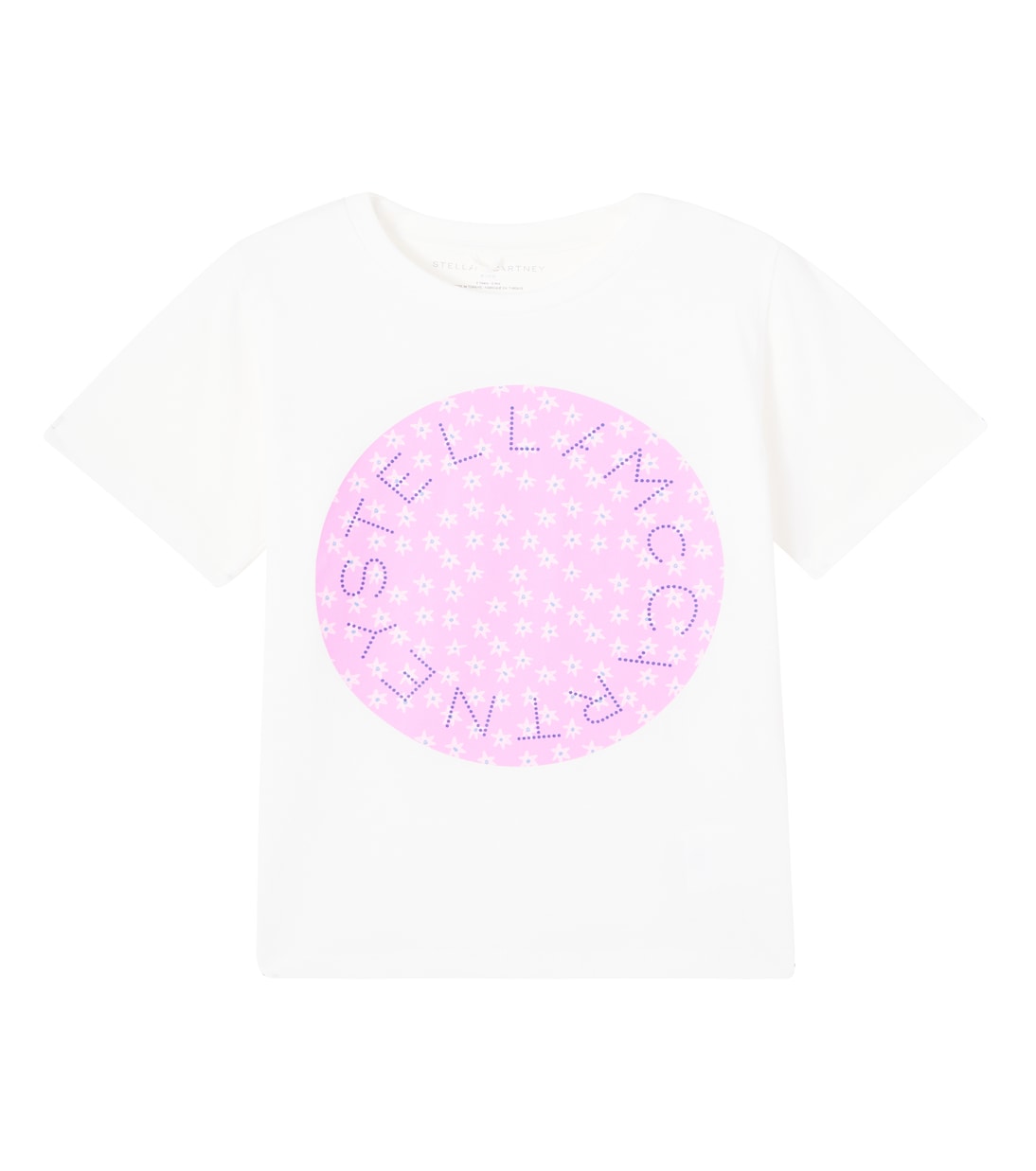 T-shirt in jersey di cotone con logo | Stella McCartney Kids