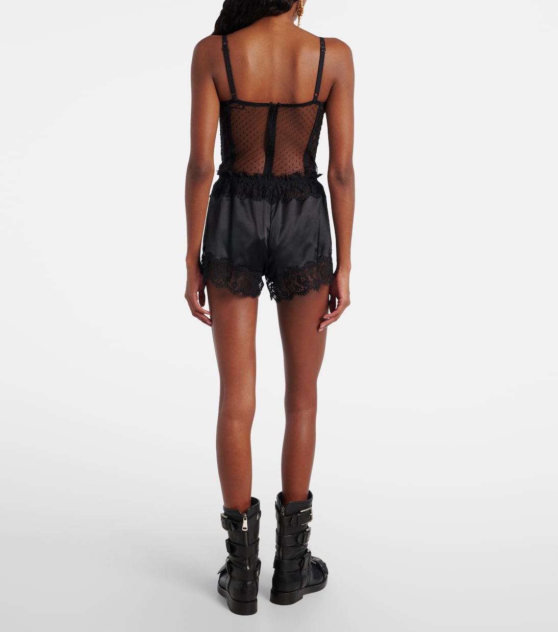 Shorts aus einem Seidengemisch mit Spitze | Dolce&Gabbana