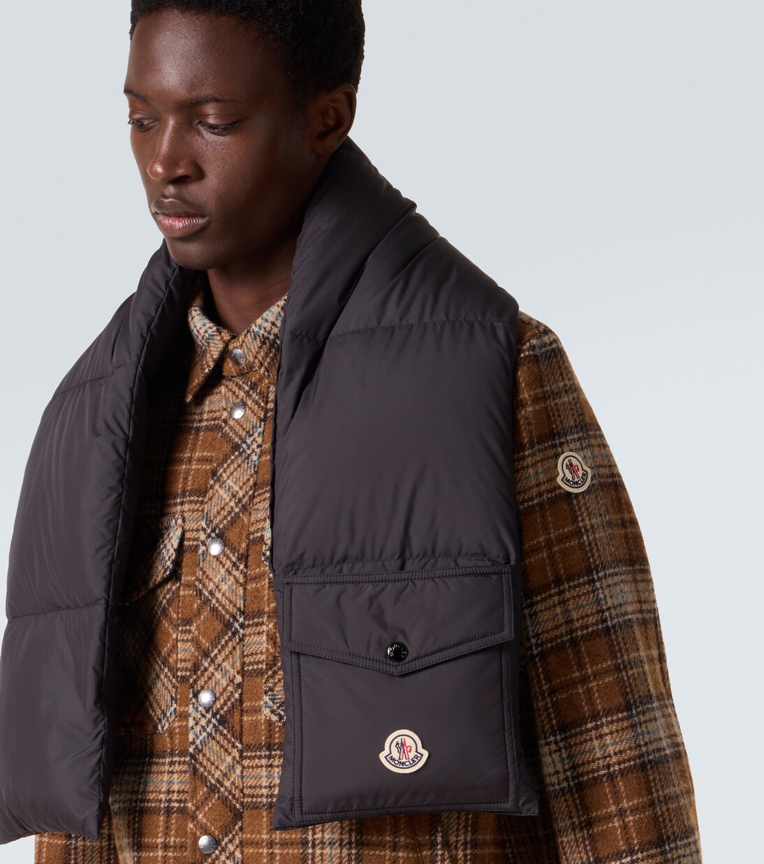 Logo quilted down scarf | Moncler